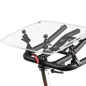 Universal Acrylic Laptop Tray for Exercise Bikes | Adjustable holder for laptop, books and more; universal bike tray and exercise workstation Universal Acrylic Laptop Tray for Exercise Bikes | Adjustable holder for laptop, books and more; universal bike tray and exercise workstation