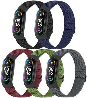 5 Pack Solo Loop Nylon Band Compatible With Xiaomi Mi Band 7 6 5 4 3/Amazfit Band 5 Straps, Adjustable Breathable Comfortable Elastic Sport Replacement Strap for Women Men 5 Pack Solo Loop Nylon Band Compatible With Xiaomi Mi Band 7 6 5 4 3/Amazfit Band 5 Straps, Adjustable Breathable Comfortable Elastic Sport Replacement Strap for Women Men