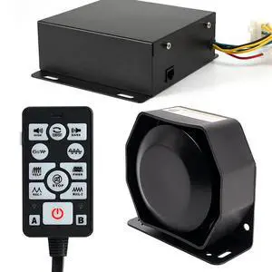 200W 12V 37 Tone Emergency Siren PA System, Slim Speaker Horn with Handheld Remote Control and Microphone for Emergency Vehicles, Construction Vehicles, Pickup Trucks 200W 12V 37 Tone Emergency Siren PA System, Slim Speaker Horn with Handheld Remote Control and Microphone for Emergency Vehicles, Construction Vehicles, Pickup Trucks