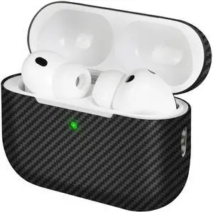 Case for AirPods Pro 3 2025 Carbon Fiber, Sturdy Durable Carbon Fiber 0.5 mm Thin Cover for AirPods Pro 3rd Generation Skin Case with Comfortable Grip Black/Gray Case for AirPods Pro 3 2025 Carbon Fiber, Sturdy Durable Carbon Fiber 0.5 mm Thin Cover for AirPods Pro 3rd Generation Skin Case with Comfortable Grip Black/Gray