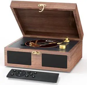 CD Player with Built-in Speakers Portable with Bluetooth Input&Output Nostalgic Desktop CD Players for Home Music Box Player with Stereo Sound Remote Control Brown (Brown) CD Player with Built-in Speakers Portable with Bluetooth Input&Output Nostalgic Desktop CD Players for Home Music Box Player with Stereo Sound Remote Control Brown (Brown)