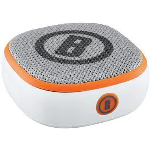 Disc Jockey -Bluetooth -Speaker, Lightweight Disk Golf -Speaker with Distance to Basket -GPS, White/Orange, Small Disc Jockey -Bluetooth -Speaker, Lightweight Disk Golf -Speaker with Distance to Basket -GPS, White/Orange, Small