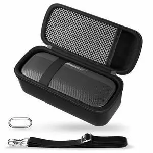 Hard Case for Bose SoundLink Flex 2nd/1st Gen Speaker - Black | Hard Travel Storage Case with Mesh Pocket, Shoulder Strap and Carabiner for Bose SoundLink Flex 2nd/1st Gen Speaker Hard Case for Bose SoundLink Flex 2nd/1st Gen Speaker - Black | Hard Travel Storage Case with Mesh Pocket, Shoulder Strap and Carabiner for Bose SoundLink Flex 2nd/1st Gen Speaker