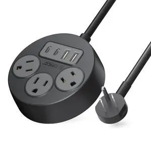 Multiple Outlets Extension Cord, 7 in 1 Power Strip with 3 AC Outlets 2 USB-A and 2 USB-C Ports, Mountable Outlet Extender, 5 ft Flat Plug Power Strip for Dorm/Office/Home- PSO Multiple Outlets Extension Cord, 7 in 1 Power Strip with 3 AC Outlets 2 USB-A and 2 USB-C Ports, Mountable Outlet Extender, 5 ft Flat Plug Power Strip for Dorm/Office/Home- PSO