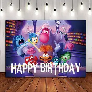 1Pack Set Inside Out Party supplies for kids birthday party decoration (Backdrop) 1Pack Set Inside Out Party supplies for kids birthday party decoration (Backdrop)