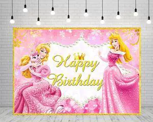 Pink Princess Backdrop Birthday Party Supplies 5x3ft Sleeping Beauty Photo Backgrounds Princess Aurora Theme Baby Shower Banner for Birthday Cake Table Decoration Pink Princess Backdrop Birthday Party Supplies 5x3ft Sleeping Beauty Photo Backgrounds Princess Aurora Theme Baby Shower Banner for Birthday Cake Table Decoration