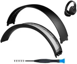 Top & Bottom Headband Rubber Replacement Cover for Beats Studio Pro Noise Cancelling Headphones, Plastic Headstrap Pad Repair Parts-Black Top & Bottom Headband Rubber Replacement Cover for Beats Studio Pro Noise Cancelling Headphones, Plastic Headstrap Pad Repair Parts-Black