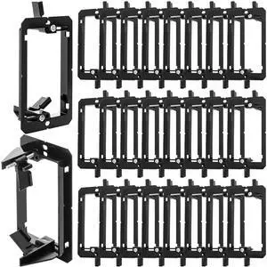 25 Pack Low Voltage Mounting Bracket, 1 Gang Flush Mounting Wall Plate, Drywall Cables Pass Through Wallboard, Single Gang Cord Hider for Telephone Wires, Network Cables, Speaker Cables 25 Pack Low Voltage Mounting Bracket, 1 Gang Flush Mounting Wall Plate, Drywall Cables Pass Through Wallboard, Single Gang Cord Hider for Telephone Wires, Network Cables, Speaker Cables