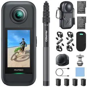 360 Weatherproof 360° Action Camera Motorcycle Combo and Camera Carrying Case Bundle 360 Weatherproof 360° Action Camera Motorcycle Combo and Camera Carrying Case Bundle