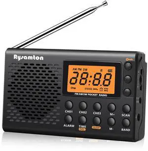 Portable AM/FM/Shortwave Radio, Batteries Operated Pocket Radios, Large Digital Display, Clock Radio with Alarm and Sleep Function, Earphone Included Portable AM/FM/Shortwave Radio, Batteries Operated Pocket Radios, Large Digital Display, Clock Radio with Alarm and Sleep Function, Earphone Included