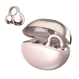 Clip On Earbuds, Open Ear Earbuds Wireless Bluetooth 5.4 with Mic, Ear Clip-On Headphones, Cuff mini Headset for Running Sports Fitness,IPX5 Waterproof,Low Latency,Rose Gold Clip On Earbuds, Open Ear Earbuds Wireless Bluetooth 5.4 with Mic, Ear Clip-On Headphones, Cuff mini Headset for Running Sports Fitness,IPX5 Waterproof,Low Latency,Rose Gold