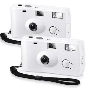 2 Pcs White Disposable Camera for Wedding | Flash Film Camera, 35mm 200ISO 17 Film Single Use Camera, for Bridesmaid, Birthday, Anniversary Party Gift 2 Pcs White Disposable Camera for Wedding | Flash Film Camera, 35mm 200ISO 17 Film Single Use Camera, for Bridesmaid, Birthday, Anniversary Party Gift