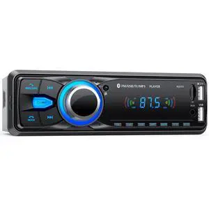 Car Radio with Bluetooth 5.0, Single DIN Car Stereo Bluetooth | with FM and Hands-Free Calling, 1 DIN Radio with 2.1A Charging Port, 2 USB/AUX/TF Card/MP3/WMA/WAV Player, No CD/DVD Player Car Radio with Bluetooth 5.0, Single DIN Car Stereo Bluetooth | with FM and Hands-Free Calling, 1 DIN Radio with 2.1A Charging Port, 2 USB/AUX/TF Card/MP3/WMA/WAV Player, No CD/DVD Player