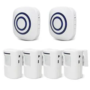 Long Range Wireless Driveway Alarm- Security Driveway Alert, Motion Detector Driveway Motion Sensor Alarm to Monitor and Protect Home Property (2 Plug-in RECEIVERS and 4 Motion SENSORS) Long Range Wireless Driveway Alarm- Security Driveway Alert, Motion Detector Driveway Motion Sensor Alarm to Monitor and Protect Home Property (2 Plug-in RECEIVERS and 4 Motion SENSORS)
