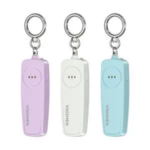 Personal Safety Alarm Keychain for Women,3-Pack,Loud Siren with Flashing LED Light,Portable Emergency Security Device,Gifts for Kids,Presents for Elderly,Night Running,Purple White Blue Personal Safety Alarm Keychain for Women,3-Pack,Loud Siren with Flashing LED Light,Portable Emergency Security Device,Gifts for Kids,Presents for Elderly,Night Running,Purple White Blue