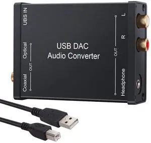 USB to SPDIF Coaxial RCA and 3.5mm Headphone Jack Converter - Optical Audio Adapter - PCM for Windows, Mac, PS4, PS3 USB to SPDIF Coaxial RCA and 3.5mm Headphone Jack Converter - Optical Audio Adapter - PCM for Windows, Mac, PS4, PS3