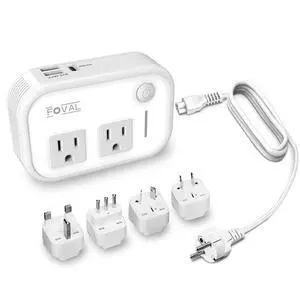220V to 110V Converter Travel Adapter, International Step Down Power Converter for Hair Straightener/Curler with 18W USB-C Port Voltage Converter US to Europe Italy UK AU China Plug (White) 220V to 110V Converter Travel Adapter, International Step Down Power Converter for Hair Straightener/Curler with 18W USB-C Port Voltage Converter US to Europe Italy UK AU China Plug (White)