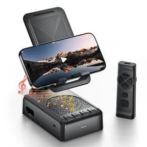 Birthday/ChristmasGifts for Men Women,Cell Phone Stand with Bluetooth Speaker and Remote Control(Video Control/Camera Control), Portable Bluetooth Speaker for Home and Outdoors, All Day Playtime Birthday/ChristmasGifts for Men Women,Cell Phone Stand with Bluetooth Speaker and Remote Control(Video Control/Camera Control), Portable Bluetooth Speaker for Home and Outdoors, All Day Playtime