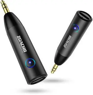 Bluetooth 5.4 Aux Car Adapter, 3.5mm Wireless Receiver, 1 Pack | 6 Hours Play Time, Hands-Free Calling, Sturdy Metal Case, CVC 8.0 Noise Reduction, Dual Links, HiFi Music for Home Speakers Bluetooth 5.4 Aux Car Adapter, 3.5mm Wireless Receiver, 1 Pack | 6 Hours Play Time, Hands-Free Calling, Sturdy Metal Case, CVC 8.0 Noise Reduction, Dual Links, HiFi Music for Home Speakers