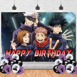 Anime Satoru Birthday Party Backdrop, Birthday Party Decoration,Themed Happy Birthday Banner Shoot Photo Backgrounds Props for Boys and Girls Party 5x3ft Anime Satoru Birthday Party Backdrop, Birthday Party Decoration,Themed Happy Birthday Banner Shoot Photo Backgrounds Props for Boys and Girls Party 5x3ft