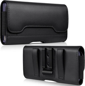 Leather Phone Holster with Strong Metal Belt Clip and Card Holder Compatible with iPhone 17 Air 16/15/14/13 Pro Max Galaxy S26/S25/S24/S23/S22 Plus and FE for Everyday Protection L-Black Leather Phone Holster with Strong Metal Belt Clip and Card Holder Compatible with iPhone 17 Air 16/15/14/13 Pro Max Galaxy S26/S25/S24/S23/S22 Plus and FE for Everyday Protection L-Black