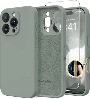Magnetic for iPhone 16 Pro Case Silicone Calke Green Magnetic for iPhone 16 Pro Case Silicone Calke Green