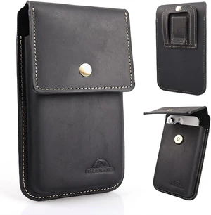 Topstache Leather Phone Holster for Men - Magnetic Closure Cell Phone Holder Case for iPhone 17/16/15/14/13/12 - Belt Clip Leather Belt Pouch Case for Galaxy S25/S24/S23/S22 L Black Topstache Leather Phone Holster for Men - Magnetic Closure Cell Phone Holder Case for iPhone 17/16/15/14/13/12 - Belt Clip Leather Belt Pouch Case for Galaxy S25/S24/S23/S22 L Black