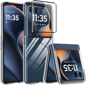 Case for Razr 2026/2025 Razr 2026/2025 Phone Case with Screen Protector Slim Thin Shockproof Protective Bumper Cover for Moto Razr 2026/2025 Transparent Case for Razr 2026/2025 Razr 2026/2025 Phone Case with Screen Protector Slim Thin Shockproof Protective Bumper Cover for Moto Razr 2026/2025 Transparent