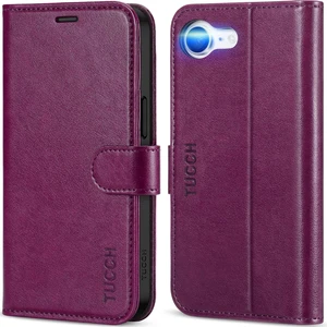 Wallet Case for iPhone 17e/16e (6.1) 4 Card Holders Plum Purple Wallet Case for iPhone 17e/16e (6.1) 4 Card Holders Plum Purple