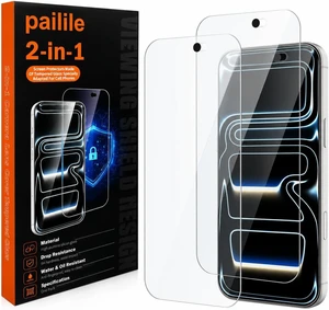 iPhone 17 Screen Protector Tempered Glass with Front Camera Privacy Cover iPhone 17 Screen Protector Tempered Glass with Front Camera Privacy Cover