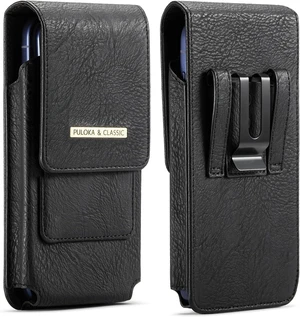 Phone Holster with Belt Clip for iPhone 18/17/16/15/14/13/12 Pro Max & Plus Galaxy S25/S24/S23/S22 Ultra & Plus Premium Leather Pouch with Card Holder Magnetic Closure Rugged Outdoor Case Black L Phone Holster with Belt Clip for iPhone 18/17/16/15/14/13/12 Pro Max & Plus Galaxy S25/S24/S23/S22 Ultra & Plus Premium Leather Pouch with Card Holder Magnetic Closure Rugged Outdoor Case Black L