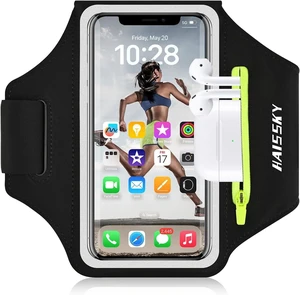Running Armband with Zipper Pocket Sweatproof Running Phone Holder Running Armband with Zipper Pocket Sweatproof Running Phone Holder
