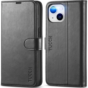 Wallet Case for iPhone 14 (6.1) 2022 4 Card Holders Black Wallet Case for iPhone 14 (6.1) 2022 4 Card Holders Black