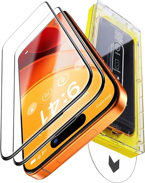 Carbon-Fiber Reinforced for iPhone 17 Pro Max Screen Protector 6.9 Inch 13FT Drop-Tested 9H+ Tempered Glass with Integrated Shock-Absorbing Edge Auto-Alignment Tray HD Clear Bubble-Free 2 Pack Carbon-Fiber Reinforced for iPhone 17 Pro Max Screen Protector 6.9 Inch 13FT Drop-Tested 9H+ Tempered Glass with Integrated Shock-Absorbing Edge Auto-Alignment Tray HD Clear Bubble-Free 2 Pack