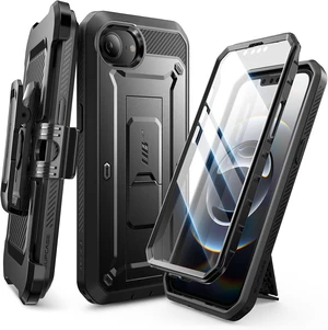 for iPhone 17e/16e Case with Stand & Screen Protector Black for iPhone 17e/16e Case with Stand & Screen Protector Black