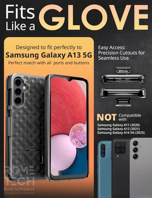 Designed for Galaxy A13 5G Case with Belt Clip Holster Designed for Galaxy A13 5G Case with Belt Clip Holster