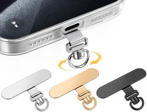 360° Rotatable Stainless Steel Phone Tether Tab - 3 Pack 360° Rotatable Stainless Steel Phone Tether Tab - 3 Pack