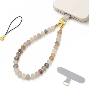 Phone Wrist Strap Beaded Lanyard for Women bracelet phone strap Natural Stone Charm Wristlet Cute Boho for secure everyday Phone Wrist Strap Beaded Lanyard for Women bracelet phone strap Natural Stone Charm Wristlet Cute Boho for secure everyday