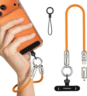 2-in-1 Phone Wrist Lanyard USB C Cable PD240W USB-C to USB-C Type-C Fast Charging Cable 2-in-1 Phone Wrist Lanyard USB C Cable PD240W USB-C to USB-C Type-C Fast Charging Cable