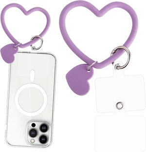 Heart Loop Phone Lanyard with 2 Back Patches Phone Wrist Lanyard Heart Loop Phone Lanyard with 2 Back Patches Phone Wrist Lanyard