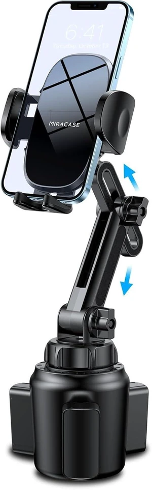 [Upgraded Version] Cup Phone Holder for Car Universal Adjustable Long Neck Car Phone Mount Cradle Friendly Compatible with iPhone  Google and All 4.0-7.0 inches Smartphones