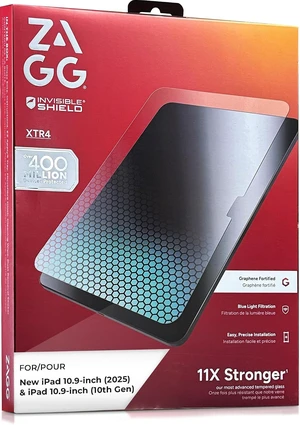 XTR4 Glass Screen Protector for iPad 11th A16 2025 [11 Inch] / 10th Generation 2022 10.9 Inch - 11X Stronger Tempered Glass Graphene Impact & Scratch Protection Blue-Light Filter Easy Install