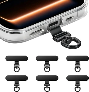 Rotatable 360° Stainless Steel Phone Tether Tabs - 6 Pack Rotatable 360° Stainless Steel Phone Tether Tabs - 6 Pack
