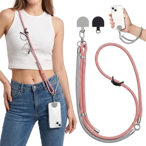 Phone Lanyard Crossbody 3-in-1 Adjustable Phone Strap Pink Phone Lanyard Crossbody 3-in-1 Adjustable Phone Strap Pink