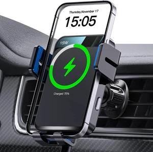 Wireless Car Charger Auto-Clamping Air Vent Car Mount 15W Fast Charging Wireless Car Charger Auto-Clamping Air Vent Car Mount 15W Fast Charging