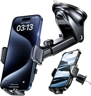 Car Phone HolderUpgraded Strongest Suction & Clip 3in1 Universal Cell Phone Mount for Dashboard Windshield Air Vent Truck Cradle Stand for iPhone 17 Pro Max 16 15 14 13 12 11 SE Car Phone HolderUpgraded Strongest Suction & Clip 3in1 Universal Cell Phone Mount for Dashboard Windshield Air Vent Truck Cradle Stand for iPhone 17 Pro Max 16 15 14 13 12 11 SE