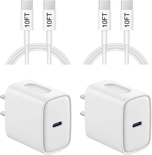 iPhone 18 17 16 15 Charger Fast Charging 10FT - 20W USB C Charger Block iPhone 18 17 16 15 Charger Fast Charging 10FT - 20W USB C Charger Block