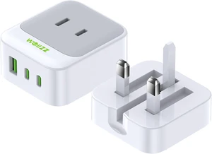 5-in-1 Wall Outlet Extender with UK Plug Travel Adapter 5-in-1 Wall Outlet Extender with UK Plug Travel Adapter