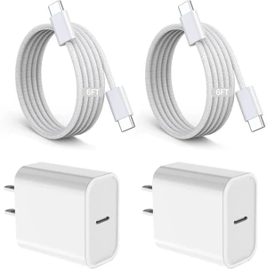 iPad Fast Charger 2 Pack 20W USB C Charging Block Charge Adapter for iPad Charger with 6FT USB C Woven Fast Charging Cable for iPad Pro 13/12.9/11inch iPad Air 5th/4 iPad mini 6/7 i-Pad 11 A16 iPad Fast Charger 2 Pack 20W USB C Charging Block Charge Adapter for iPad Charger with 6FT USB C Woven Fast Charging Cable for iPad Pro 13/12.9/11inch iPad Air 5th/4 iPad mini 6/7 i-Pad 11 A16