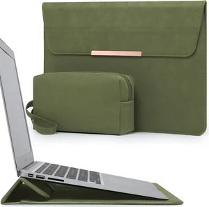 15 Inch Laptop Sleeve Case Bag with Stand Feature Olive Green 15 Inch Laptop Sleeve Case Bag with Stand Feature Olive Green